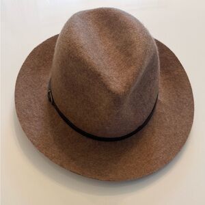 Stylish Brown Wool Felt Fedora Hat
